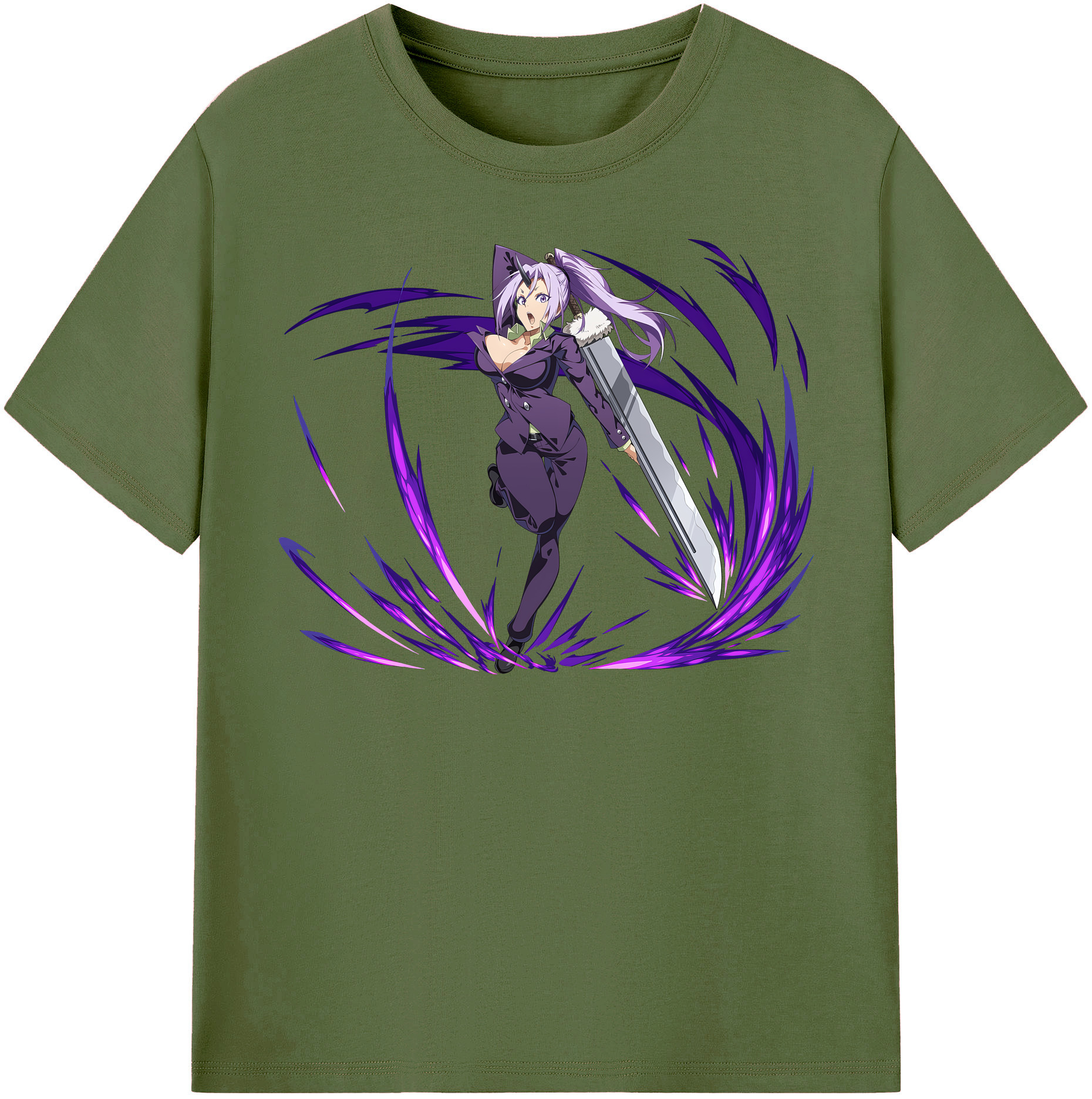 （画像用） 転スラ Regarding Reincarnated to Slime 綿100％半袖Tシャツ（フロントプリント）